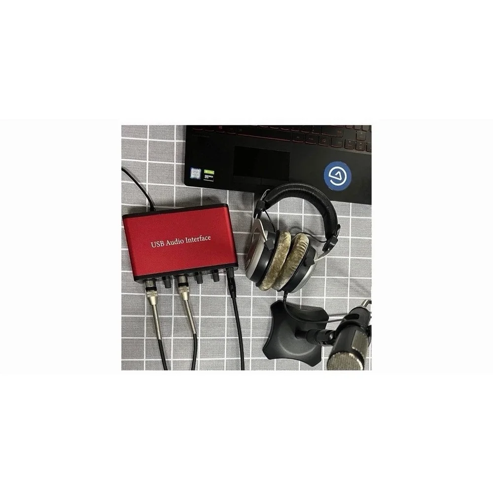 24Bit/192kHz USB Audio Interface with 48V Phantom Power - Studio Recording for M